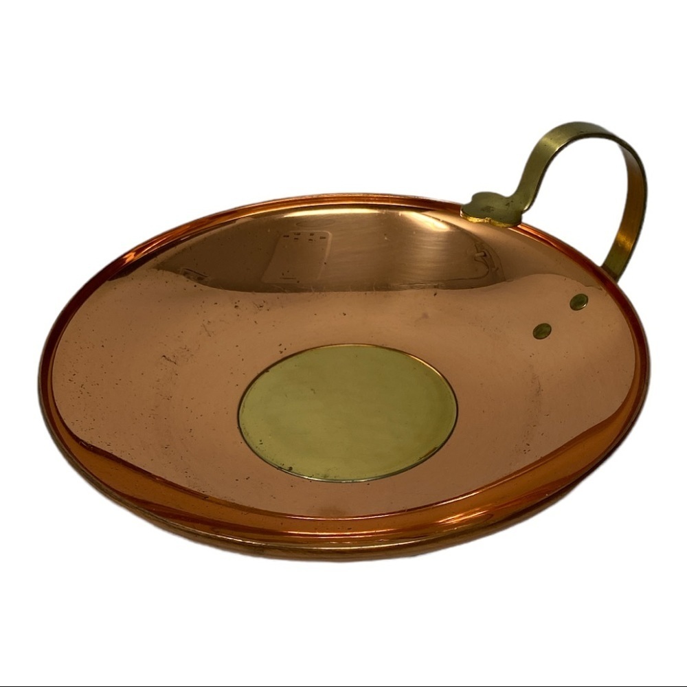 Vintage Coppercraft Guild Copper & Brass Candle Holder Pillar Style Taunton Mass